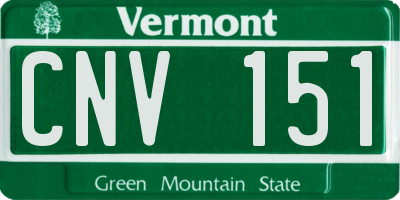 VT license plate CNV151