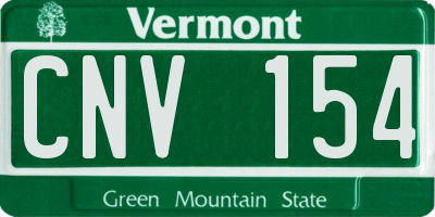 VT license plate CNV154