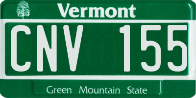 VT license plate CNV155