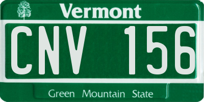VT license plate CNV156