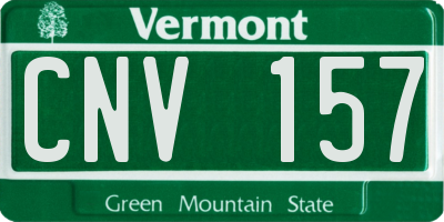 VT license plate CNV157
