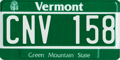 VT license plate CNV158