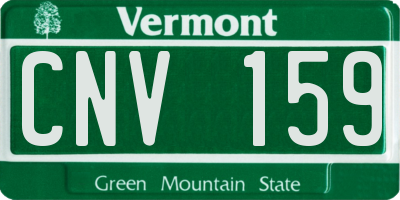 VT license plate CNV159