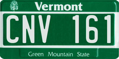 VT license plate CNV161