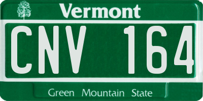 VT license plate CNV164