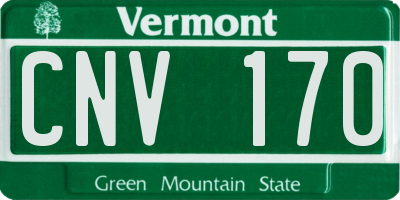 VT license plate CNV170