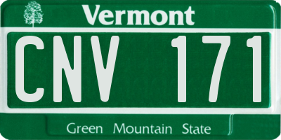 VT license plate CNV171