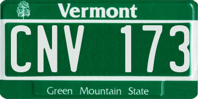 VT license plate CNV173