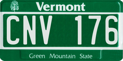 VT license plate CNV176