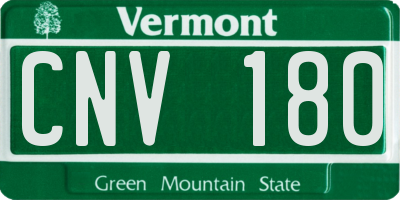 VT license plate CNV180