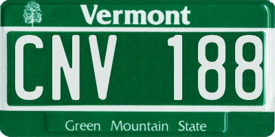 VT license plate CNV188