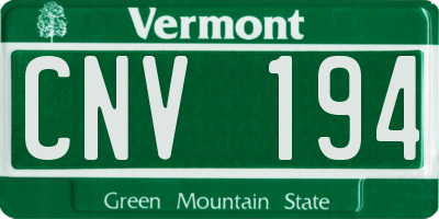 VT license plate CNV194