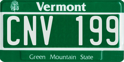 VT license plate CNV199