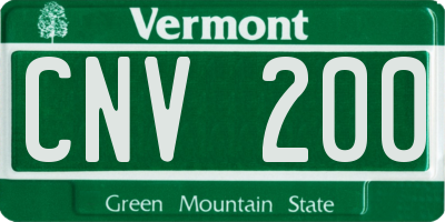 VT license plate CNV200
