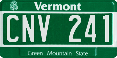 VT license plate CNV241