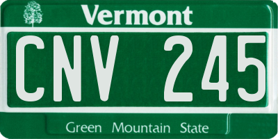 VT license plate CNV245