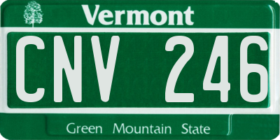 VT license plate CNV246
