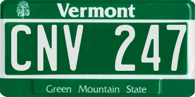 VT license plate CNV247