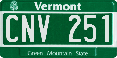 VT license plate CNV251