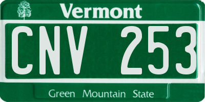 VT license plate CNV253