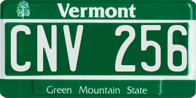 VT license plate CNV256