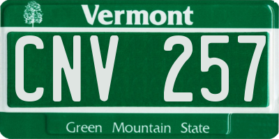 VT license plate CNV257
