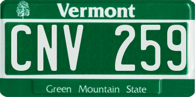 VT license plate CNV259