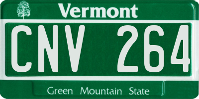 VT license plate CNV264