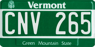 VT license plate CNV265