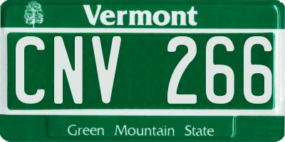 VT license plate CNV266
