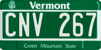 VT license plate CNV267