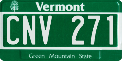 VT license plate CNV271