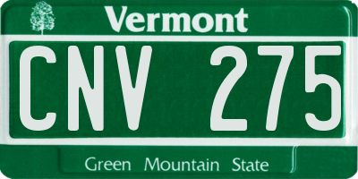 VT license plate CNV275