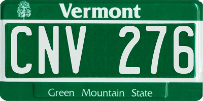 VT license plate CNV276