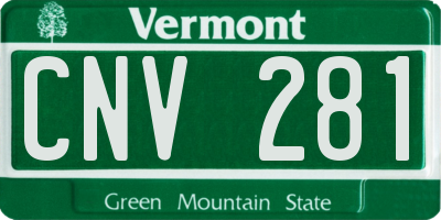 VT license plate CNV281