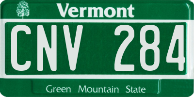 VT license plate CNV284