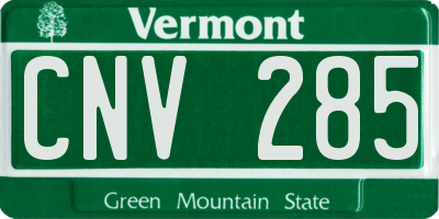 VT license plate CNV285