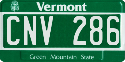 VT license plate CNV286