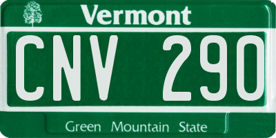 VT license plate CNV290