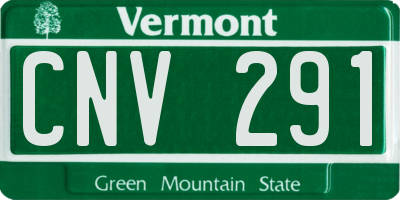 VT license plate CNV291