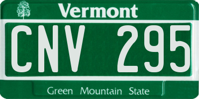 VT license plate CNV295