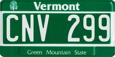 VT license plate CNV299