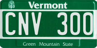 VT license plate CNV300