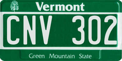 VT license plate CNV302