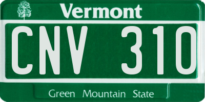 VT license plate CNV310