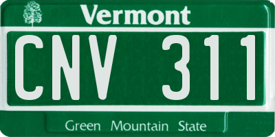 VT license plate CNV311