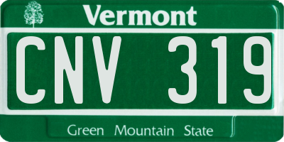 VT license plate CNV319