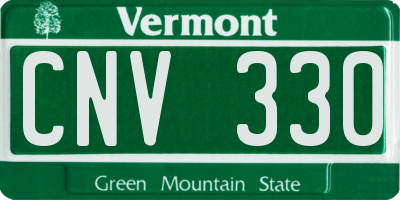 VT license plate CNV330