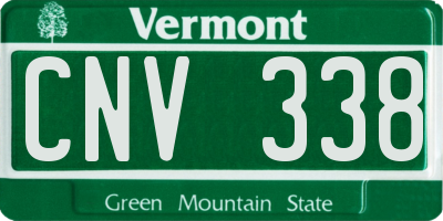 VT license plate CNV338