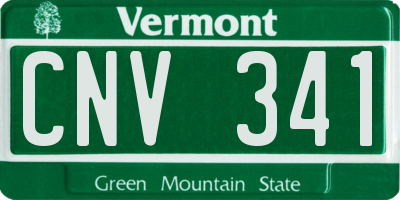 VT license plate CNV341